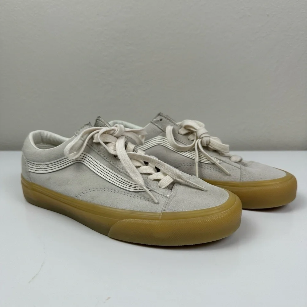 Vans‎ Sneakers Style 36 Gum Light Grey Low Top Skate Suede M 7.5 W 9